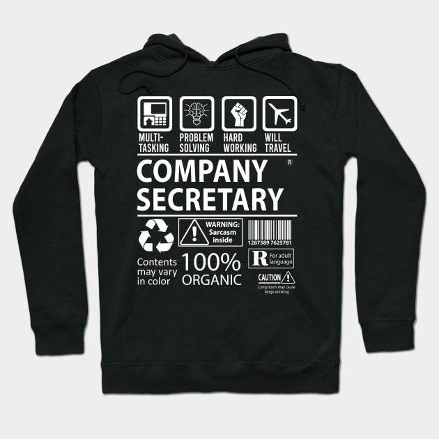 Company Secretary T Shirt - MultiTasking Certified Job Gift Item Tee Hoodie by Aquastal